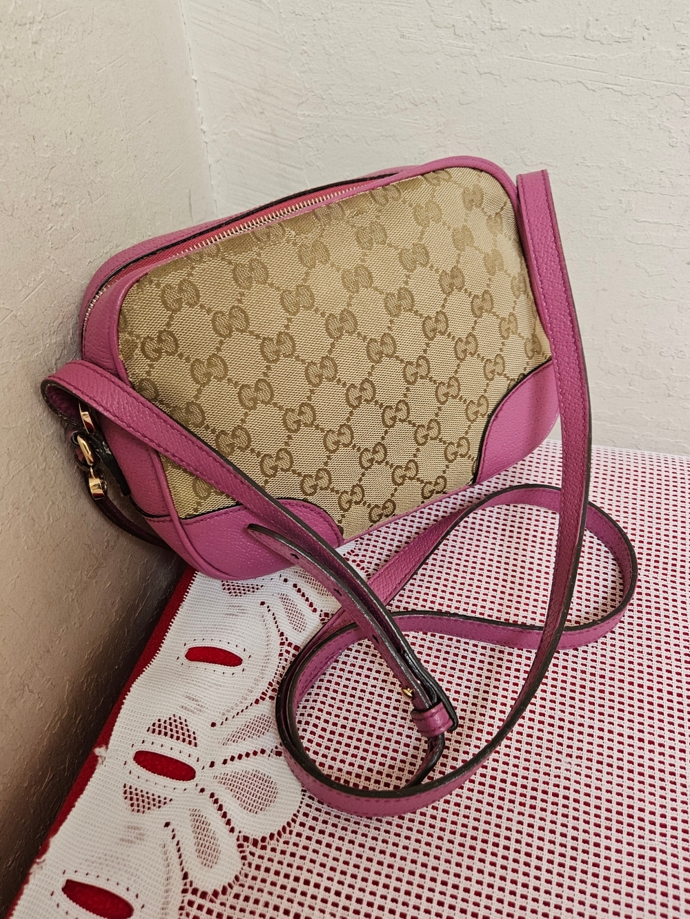 GUCCI Canvas Bree Camera Shoulder Bag AUTHENTIC - Picture 4 of 16